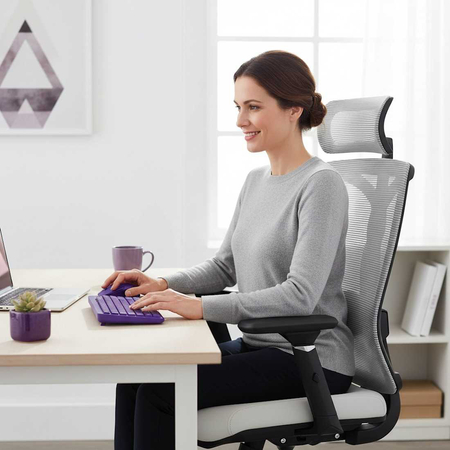 Krzesło biurowe Spacetronik Spiro Szare