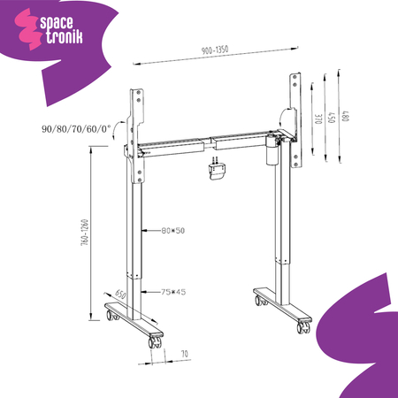 Elektryczny stelaż 3 w 1 Spacetronik SPE-125W