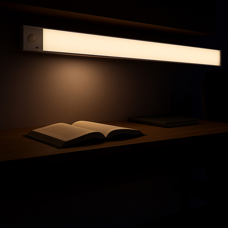 Bezprzewodowa lampa LED Czujnik ruchu 80cm Srebrna