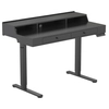 Mobile Singlel-Motor Sit-Stand Desk with Divider