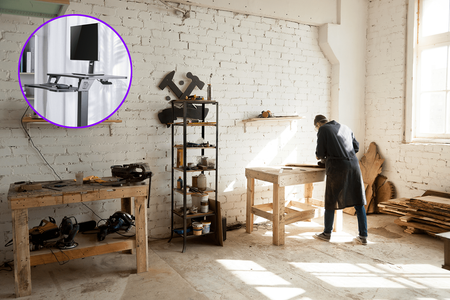 Regulowany stolik na kółkach Buddy 03 czarny