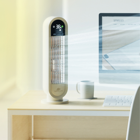 Airpuff 4 rotierender Tischventilator weiß