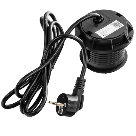 Spacetronik SPS-R1D3W V2 runde Tischsteckdose