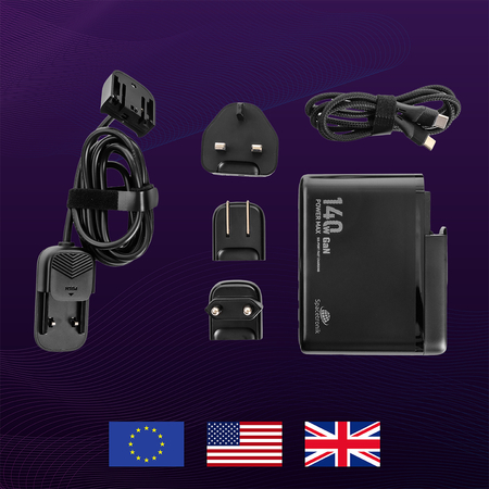 Stacja ładowania 140W GaN SR103 LED 6 USB PD+QC3.0