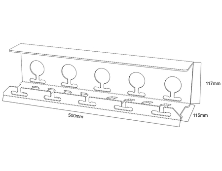 Organizer do kabli komputerowych SPK523B_050