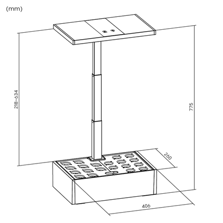 Pflanzgefäß mit LCD-Anzeige SPGC20AV