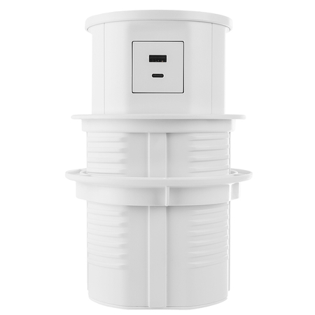 Spacetronik SPS-R3D6W V2 runde Tischsteckdose