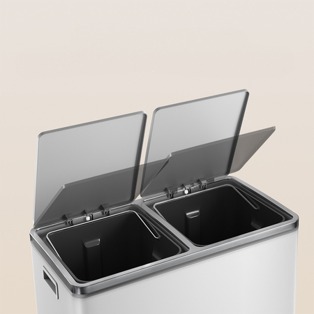 Funky Trash Can White Black Spacetronik Podwójny