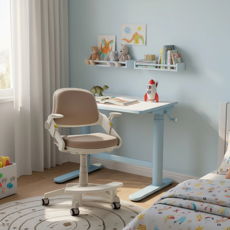 Zestaw biurko elektryczne z krzesłem dla dziecka Spacetronik SPE-X116W