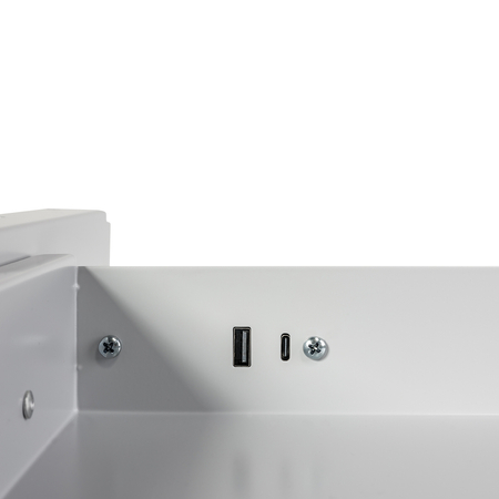 Under-Desk Storage Drawer USB Ports Large Black