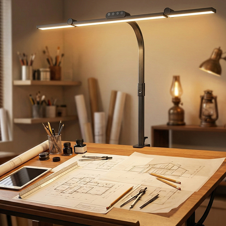 Lampa biurkowa kreślarska LED bezcieniowa Glow D9