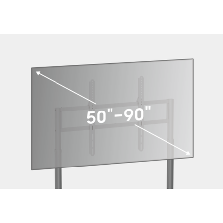 Mobilny Stojak TV SPET05G z Elektryczną Regulacją dla Ekranów 55–90 cali