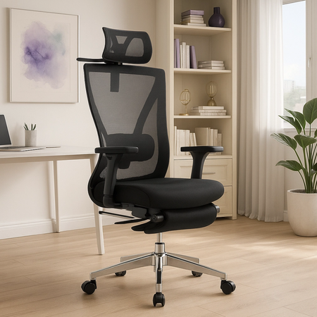 Zestaw regulowany fotel SPC-GILDA + biurko narożne elektryczne SPE-L124 180×120×60