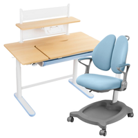 Zestaw dla dziecka regulowane biurko 112×60 z półką + ergonomiczne krzesło Spacetronik XD
