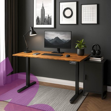 Zestaw -10% Elektryczne biurko Moris SPE-O111WL i Fotel biurowy Doris 11