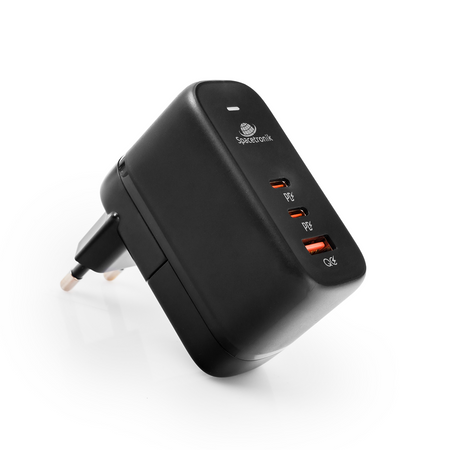 Ładowarka GaN 65W 2x PD 2x USB-C USB QC EU UK US