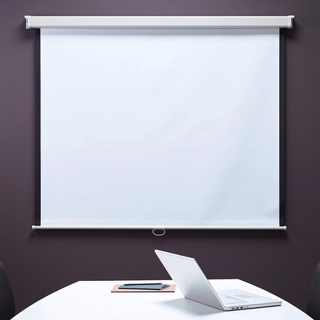 Ekran projekcyjny zwijany ręcznie 92" 16:9 biały