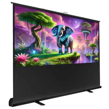 Ekran Projekcyjny Podłogowy Rozwijany 100" 4k 4:3