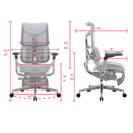 Fotel biurowy obrotowy Springle 66 Szary