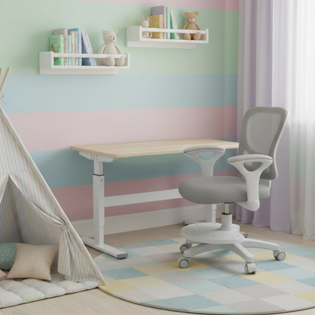 Zestaw: biurko regulowane SPEX108WG + ergonomiczne krzesło dla dziecka