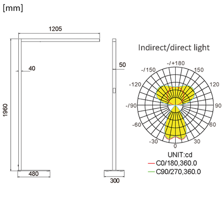 Lampa wolnostojąca podłogowa GLOW D22 Pro Czarna