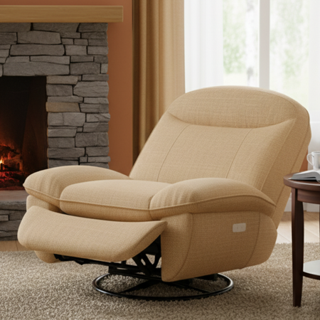 Fotel regulowany elektryczny FLAX 05 z USB regulacją oparcia i podnóżka