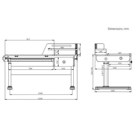 Biurko dziecięce SPEX110WL_120 120×65 cm regulowane 56–75 cm