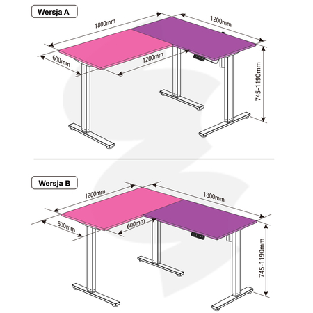 Elektrischer Schreibtisch Spacetronik Loris 123WW 180x120
