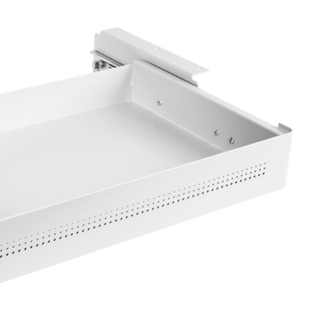 Under-Desk Storage Drawer USB Ports Large Black