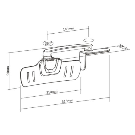 Uchwyt na dokumenty Spacetronik SPB-021B