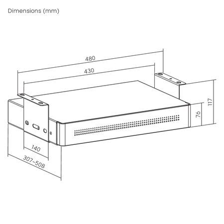 Szuflada pod biurko USB Spacetronik SPB144 Biała