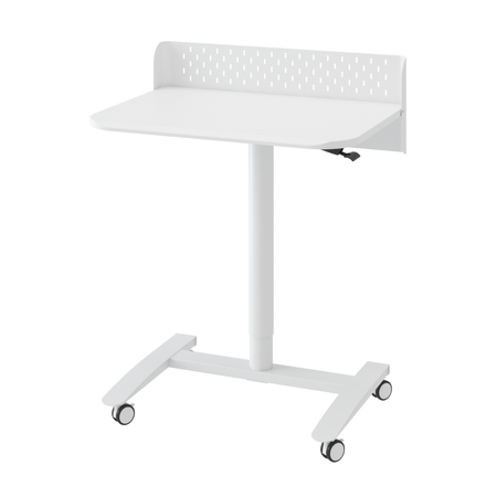 Białe stanowisko robocze regulowane gazowo 70x50 SPR BUDDY 22 MWW