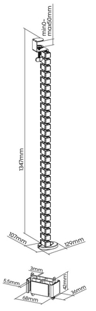 Kabelführung mit Griff SPK-181B 130cm