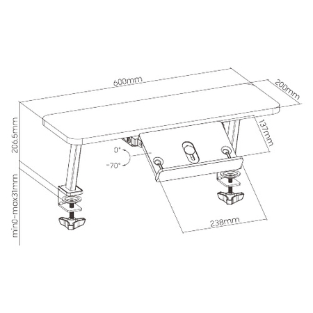 Nadstawka biurkowa Spacetronik SPB-112WW 60