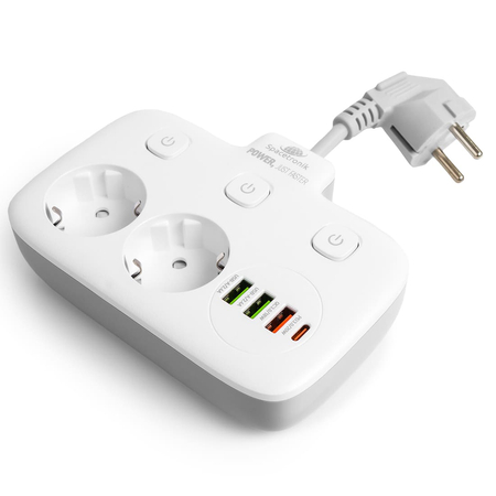 Steckdosenleiste 2x Ladegerät 4xUSB USB-C PD QC