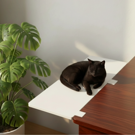 Półka dla kota na biurko Spacetronik SPB132W 69×24 cm