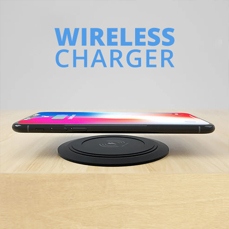 Spacetronik runde Tischsteckdose SPS-R0D3B