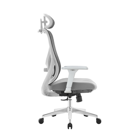 Egonomiczny fotel biurowy obrotowy ELSA Szary