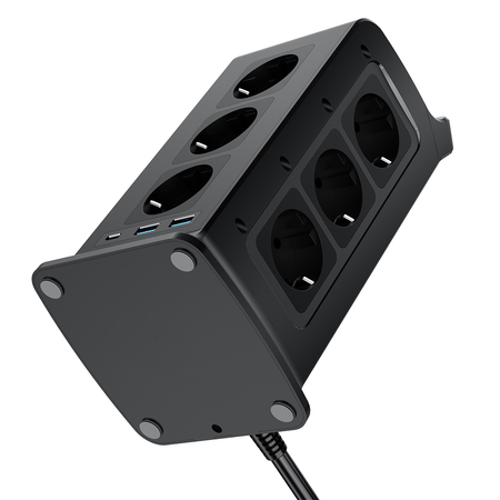 Listwa zasilająca tower 12xAC 2xUSB 1xUSB-C B