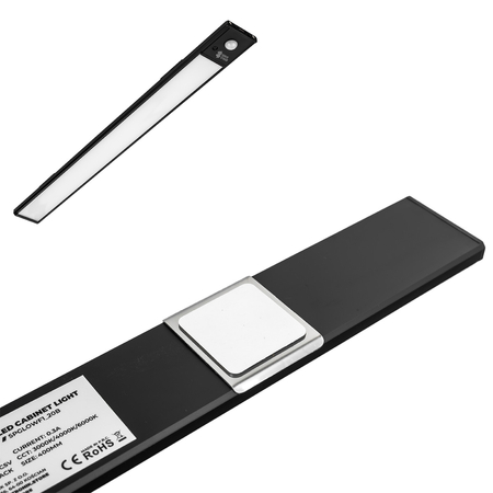 Bezprzewodowa lampa LED Czujnik ruchu 40cm Czarna