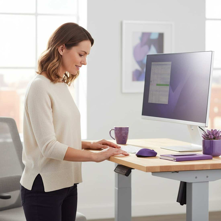 Stelaż Biurka Elektryczny Spacetronik SPE-124 z Pamięcią i USB - Wzmocniona Stabilność (Biały)