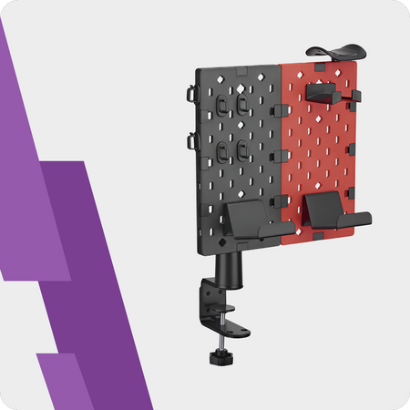 Holdee SPB-150R gelochtes Zubehörbrett, Rot/Schwarz