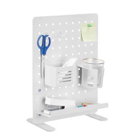 Zestaw Spacetronik: biurko regulowane 100×60  + krzesło dziecięce z podnóżkiem + nadstawka z pegboardem