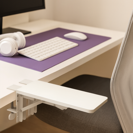 Podłokietnik do biurka Spacetronik SPB131W ergonomiczne wsparcie biały