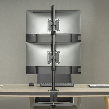 Uchwyt na dwa monitory Spacetronik pionowy SPA122