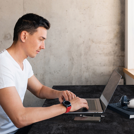 Blat biurka uniwersalny 138x80x1.8 cm Beton ciemny