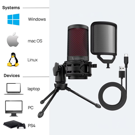 Mikrofon USB Spacetronik SPU-WM40