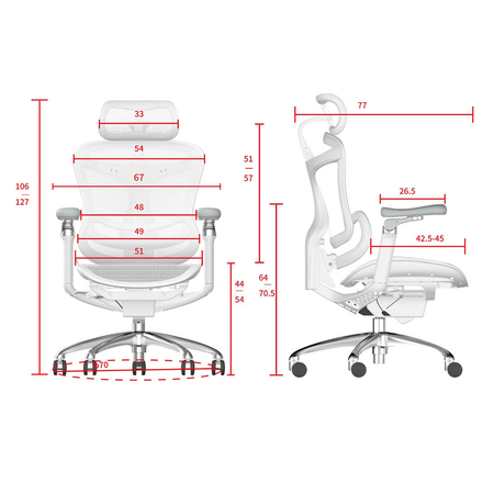 Fotel biurowy obrotowy Doris 40 Szary