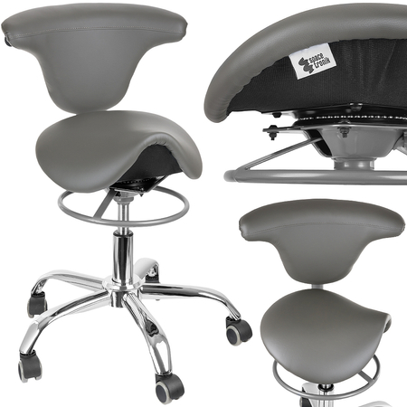 Ergonomiczny hoker regulowany SELLA 2 szary