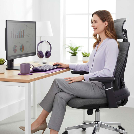 Fotel Ergonomiczny Spacetronik Axon Szary